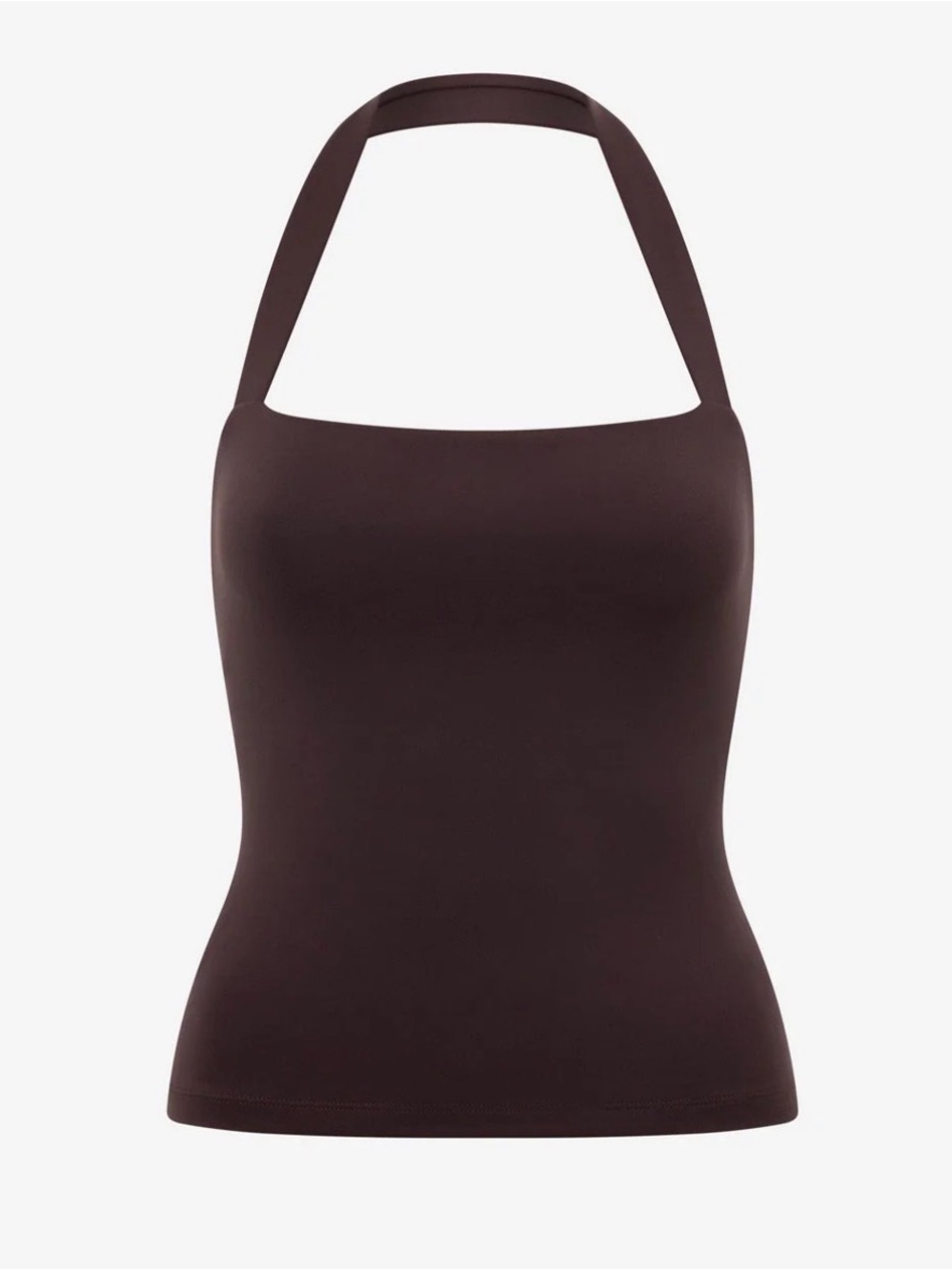 NWT Crop Shop Boutique CSB Serenity Halle Halter Tank in Espresso Size Small - Picture 4 of 7